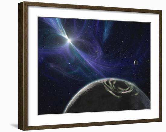 This Artist's Concept Depicts the Pulsar Planet System Discovered by Aleksander Wolszczan in 1992-Stocktrek Images-Framed Photographic Print