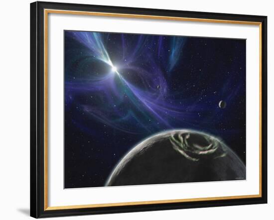 This Artist's Concept Depicts the Pulsar Planet System Discovered by Aleksander Wolszczan in 1992-Stocktrek Images-Framed Photographic Print