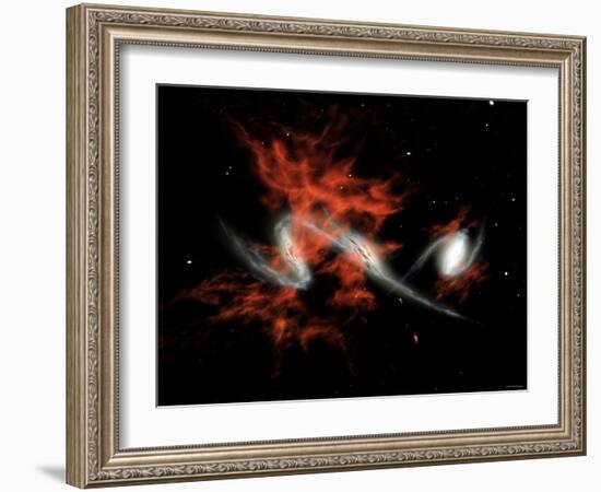 This Artist's Concept Illustrates One Possible Answer to the Puzzle of the Giant Galactic Blobs-Stocktrek Images-Framed Photographic Print