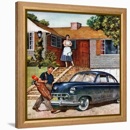 "This Car Needs Washing", October 3, 1953-Amos Sewell-Framed Premier Image Canvas