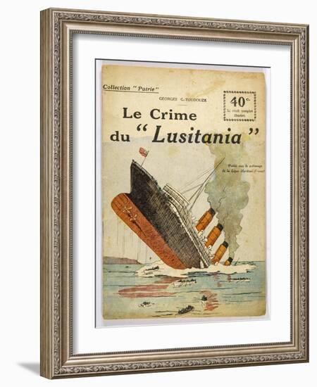 This Dramatic Cover Page Conveys the Shock Felt after the "Lusitania" was Torpedoed-null-Framed Art Print