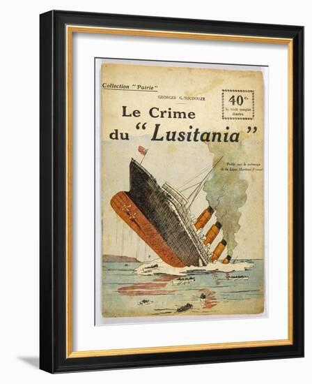 This Dramatic Cover Page Conveys the Shock Felt after the "Lusitania" was Torpedoed-null-Framed Art Print