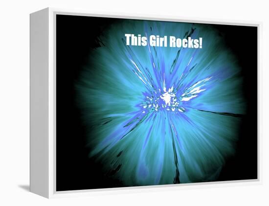 This Girl Rocks!-Ruth Palmer-Framed Stretched Canvas