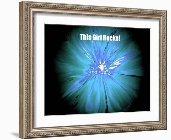 This Girl Rocks!-Ruth Palmer-Framed Art Print