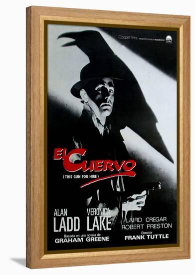 This Gun For Hire, Spanish Movie Poster, 1942-null-Framed Stretched Canvas