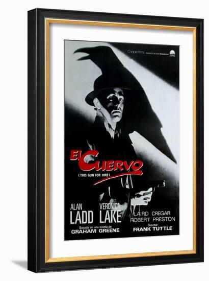 This Gun For Hire, Spanish Movie Poster, 1942-null-Framed Art Print