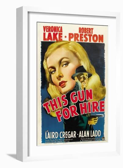 This Gun for Hire, Veronica Lake, Alan Ladd, 1942-null-Framed Art Print