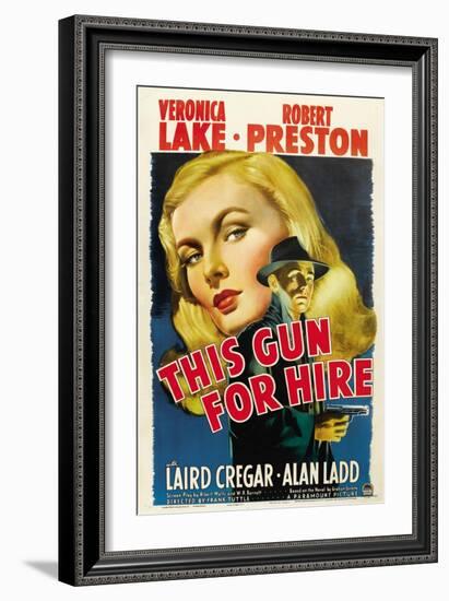 This Gun for Hire, Veronica Lake, Alan Ladd, 1942-null-Framed Art Print