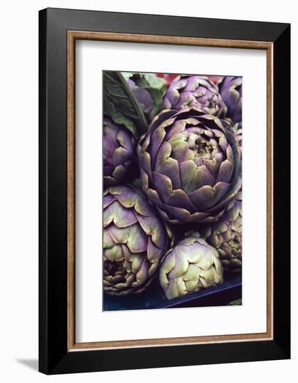 This is a Close-Up Shot of Fresh Artichokes in Rome's Market at Campo Dei'fiori.-Gabriel Scott-Framed Photographic Print