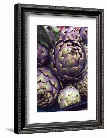 This is a Close-Up Shot of Fresh Artichokes in Rome's Market at Campo Dei'fiori.-Gabriel Scott-Framed Photographic Print