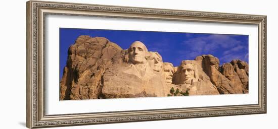 This Is a Close Up View of Mount Rushmore National Monument Against a Blue Sky-null-Framed Photographic Print