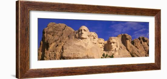 This Is a Close Up View of Mount Rushmore National Monument Against a Blue Sky-null-Framed Photographic Print