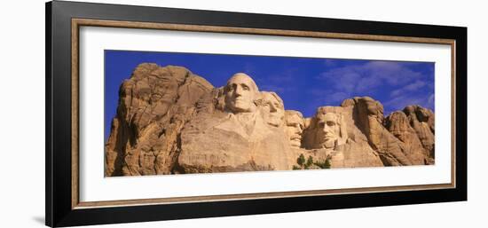 This Is a Close Up View of Mount Rushmore National Monument Against a Blue Sky-null-Framed Photographic Print