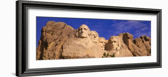 This Is a Close Up View of Mount Rushmore National Monument Against a Blue Sky-null-Framed Photographic Print