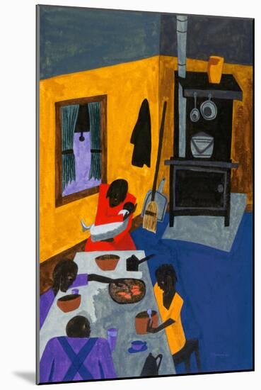 This Is a Family Living in Harlem, 1943-Jacob Lawrence-Mounted Art Print