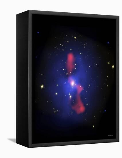 This is a New Composite Image of Galaxy Cluster MS0735.6+7421-Stocktrek Images-Framed Premier Image Canvas