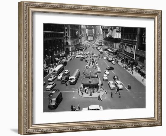 This is an Aerial View of Times Square from the New York Times Newspaper Tower Building-null-Framed Photographic Print