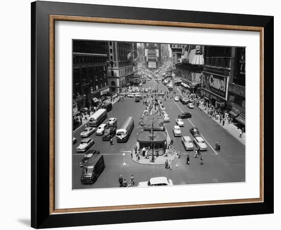 This is an Aerial View of Times Square from the New York Times Newspaper Tower Building-null-Framed Photographic Print