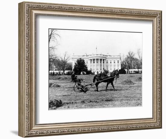 This is an Undated View of the White House Building-null-Framed Photographic Print