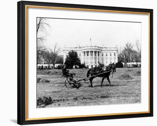 This is an Undated View of the White House Building--Framed Photographic Print