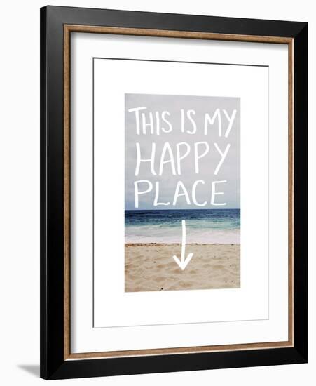 This Is My Happy Place (Beach)-Leah Flores-Framed Giclee Print