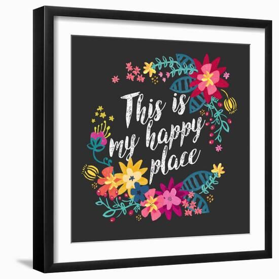 This Is My Happy Place-Joan Coleman-Framed Art Print