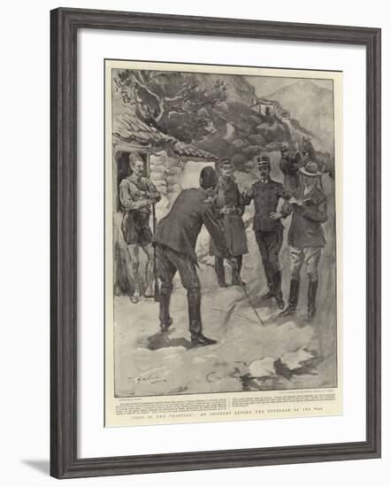 This Is the Frontier, an Incident before the Outbreak of the War-null-Framed Giclee Print