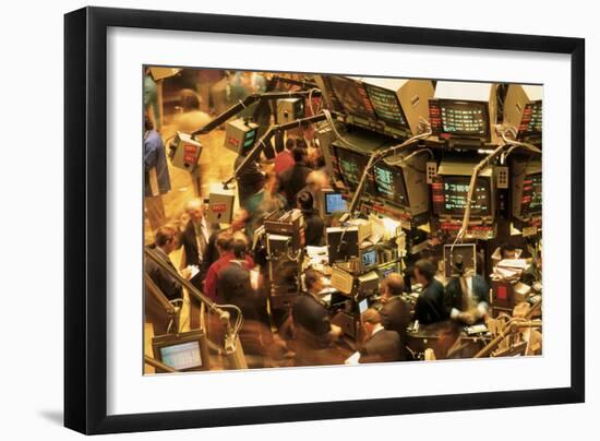 This Is the Interior of the New York Stock Exchange on Wall Street-null-Framed Photographic Print