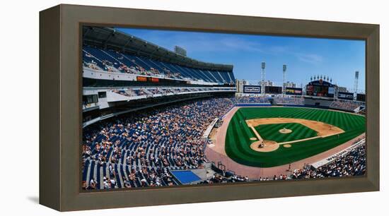 This Is the New Comiskey Park Stadium. Playing are the White Sox Vs the Texas Rangers-null-Framed Stretched Canvas