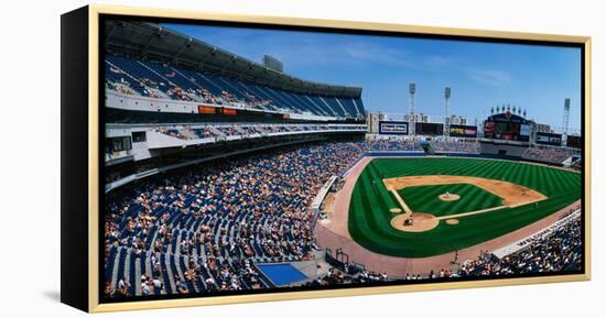 This Is the New Comiskey Park Stadium. Playing are the White Sox Vs the Texas Rangers-null-Framed Stretched Canvas