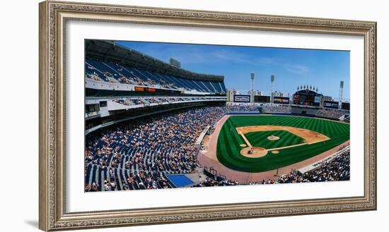 This Is the New Comiskey Park Stadium. Playing are the White Sox Vs the Texas Rangers-null-Framed Photographic Print