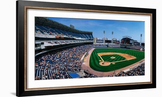 This Is the New Comiskey Park Stadium. Playing are the White Sox Vs the Texas Rangers-null-Framed Photographic Print