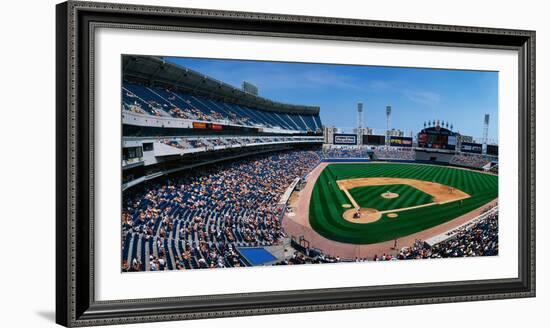 This Is the New Comiskey Park Stadium. Playing are the White Sox Vs the Texas Rangers-null-Framed Photographic Print