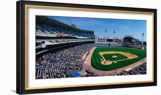 This Is the New Comiskey Park Stadium. Playing are the White Sox Vs the Texas Rangers-null-Framed Photographic Print