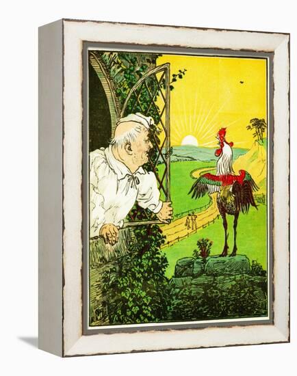 this is the Rooster that Crowed in the Morn, that Woke the Judge All Shaven and Shorn , Illustrati-Randolph Caldecott-Framed Premier Image Canvas