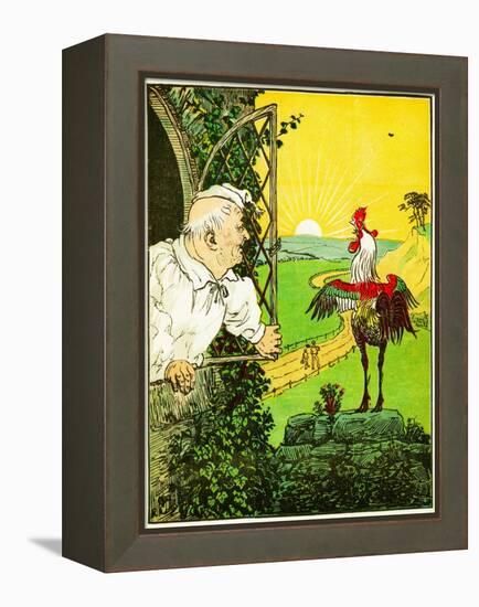 this is the Rooster that Crowed in the Morn, that Woke the Judge All Shaven and Shorn , Illustrati-Randolph Caldecott-Framed Premier Image Canvas