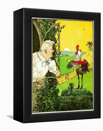 this is the Rooster that Crowed in the Morn, that Woke the Judge All Shaven and Shorn , Illustrati-Randolph Caldecott-Framed Premier Image Canvas