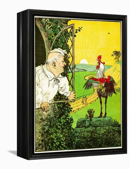 this is the Rooster that Crowed in the Morn, that Woke the Judge All Shaven and Shorn , Illustrati-Randolph Caldecott-Framed Premier Image Canvas