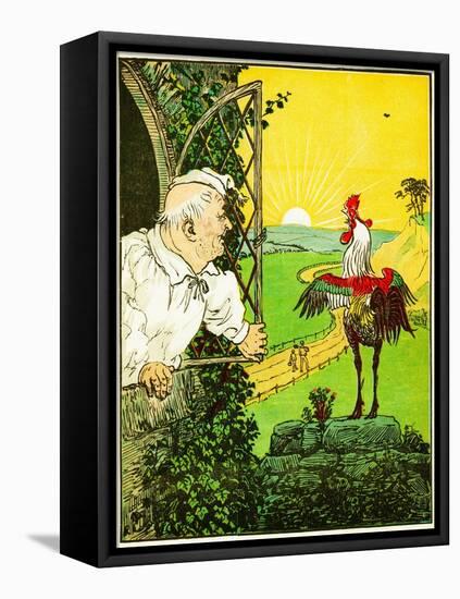 this is the Rooster that Crowed in the Morn, that Woke the Judge All Shaven and Shorn , Illustrati-Randolph Caldecott-Framed Premier Image Canvas