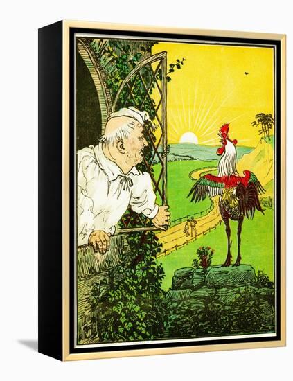 this is the Rooster that Crowed in the Morn, that Woke the Judge All Shaven and Shorn , Illustrati-Randolph Caldecott-Framed Premier Image Canvas