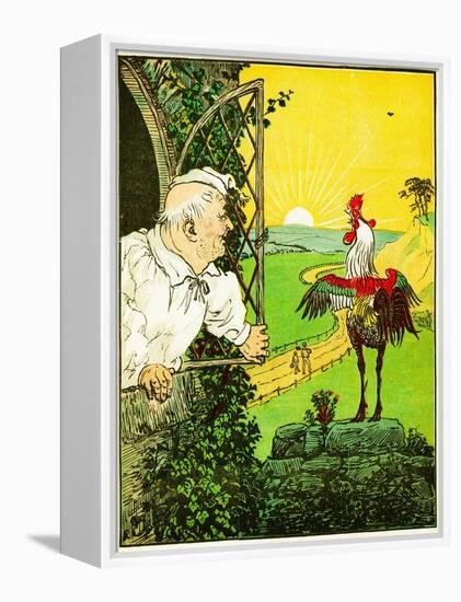 this is the Rooster that Crowed in the Morn, that Woke the Judge All Shaven and Shorn , Illustrati-Randolph Caldecott-Framed Premier Image Canvas