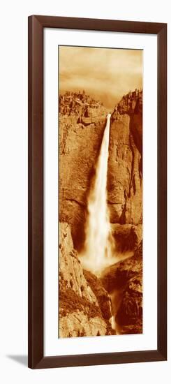 This Is Upper Yosemite Falls in Sepiatone-null-Framed Photographic Print