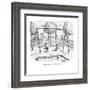 "This is where I come to unwind." - New Yorker Cartoon-C. Covert Darbyshire-Framed Premium Giclee Print