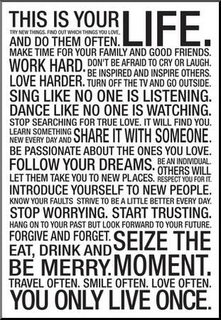 This Is Your Life Motivational Poster Mounted Print Art Com