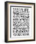 This Is Your Life Motivational Poster-null-Framed Art Print