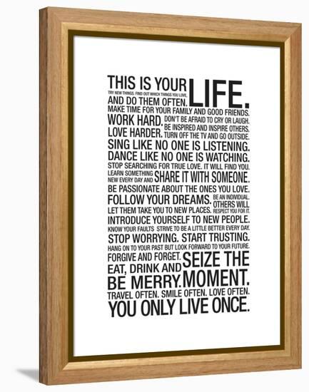 This Is Your Life-null-Framed Stretched Canvas