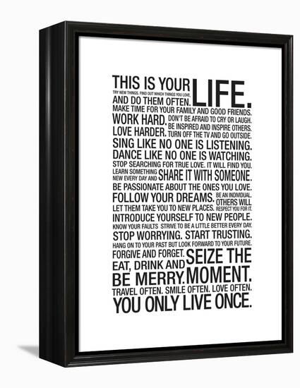 This Is Your Life-null-Framed Stretched Canvas