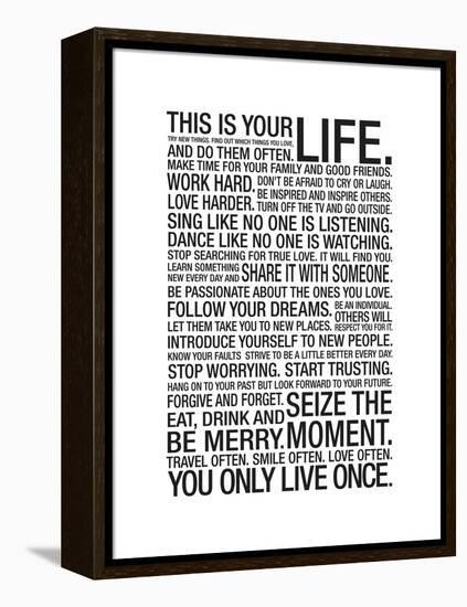 This Is Your Life-null-Framed Stretched Canvas