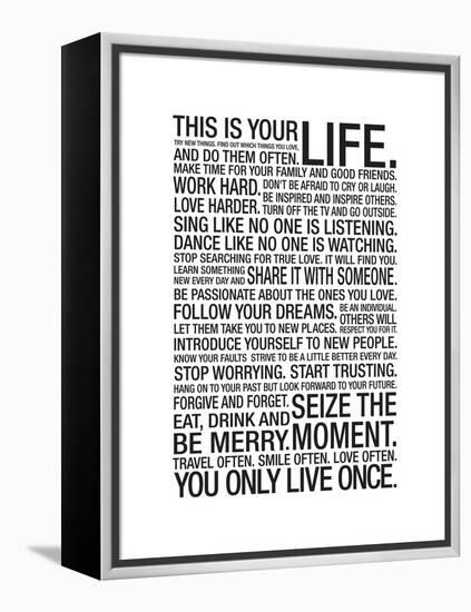 This Is Your Life-null-Framed Stretched Canvas