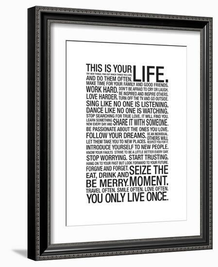 This Is Your Life-null-Framed Art Print